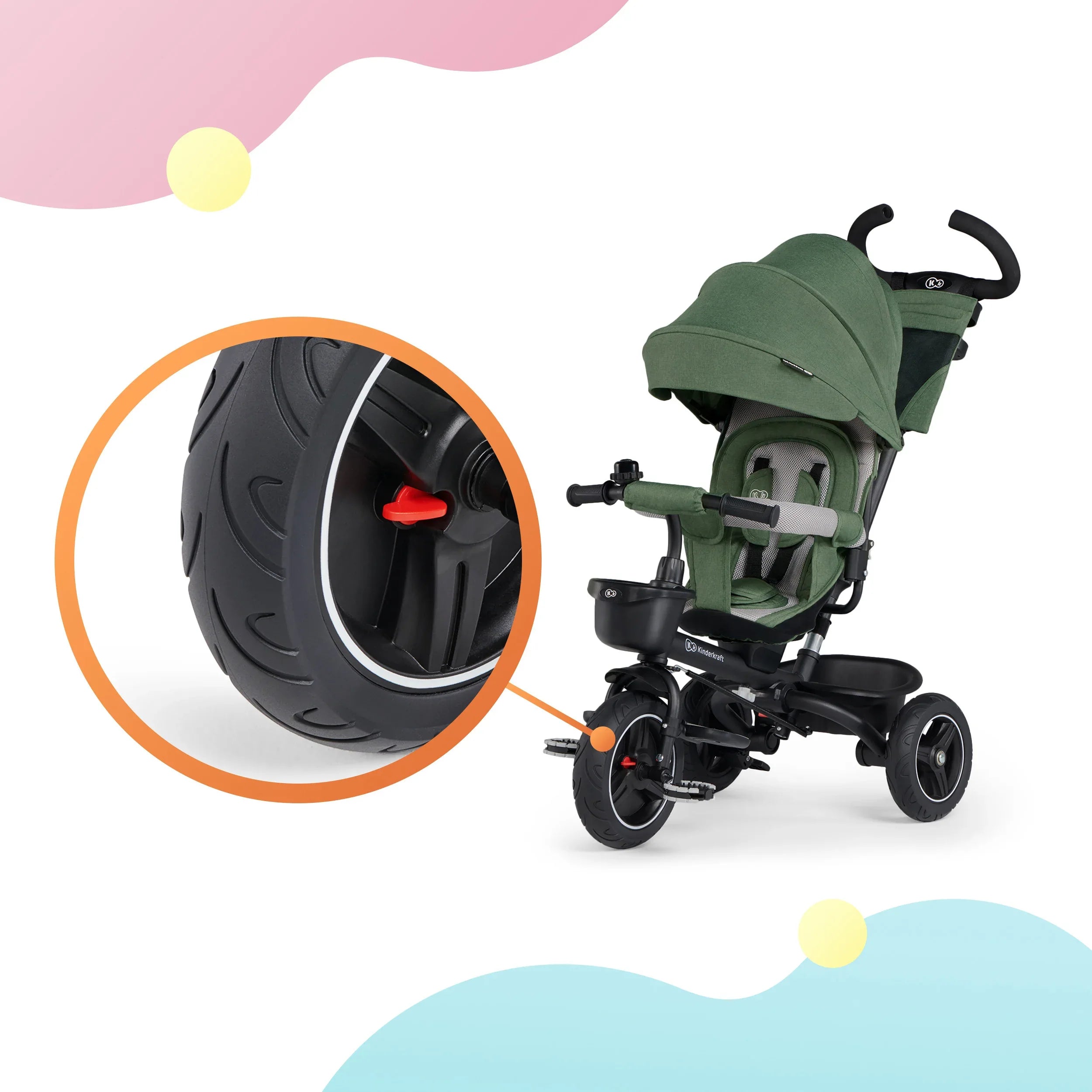 Kinderkraft SPINSTEP триколка зелена KRSPST00GRE by KinderKraft