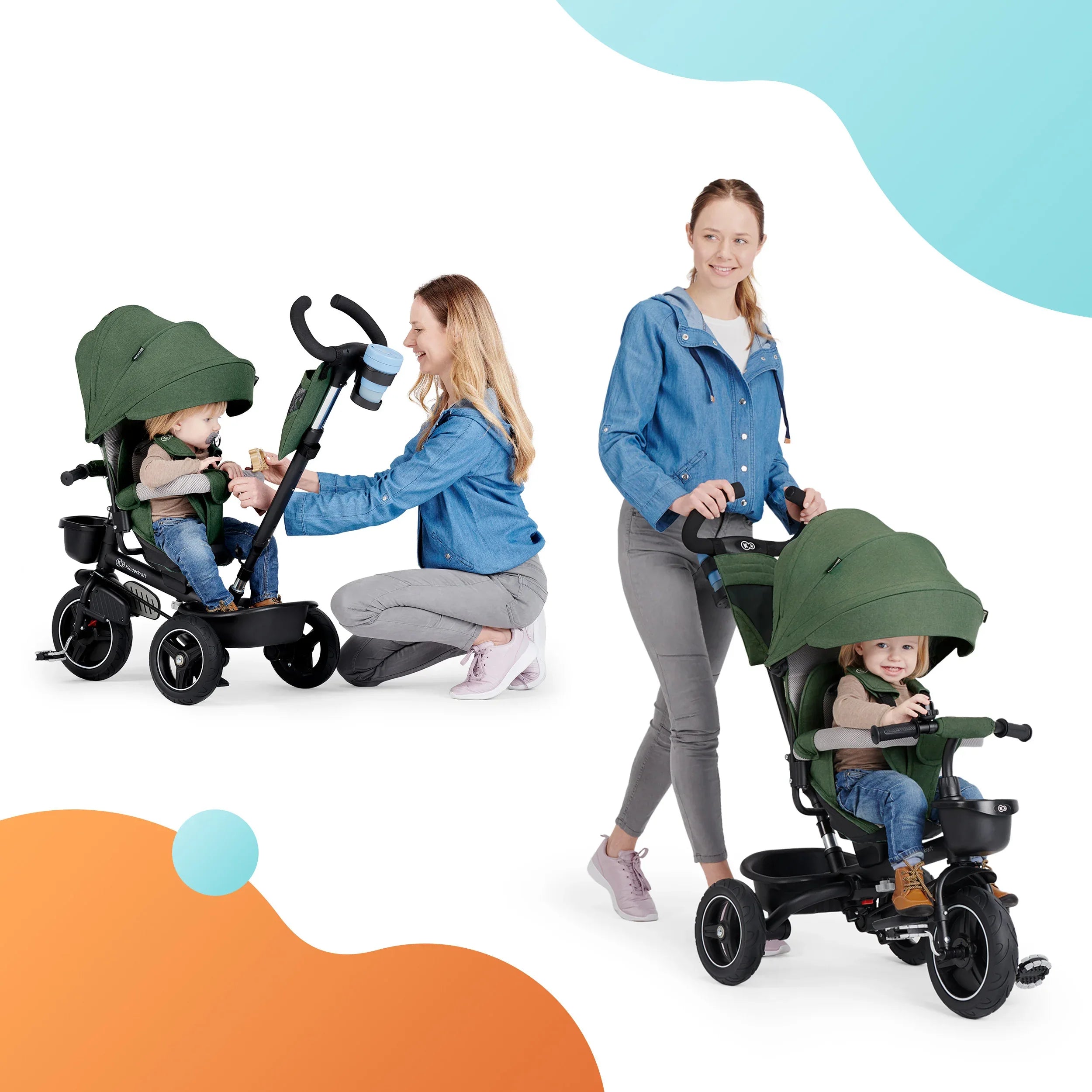 Kinderkraft SPINSTEP триколка зелена KRSPST00GRE by KinderKraft