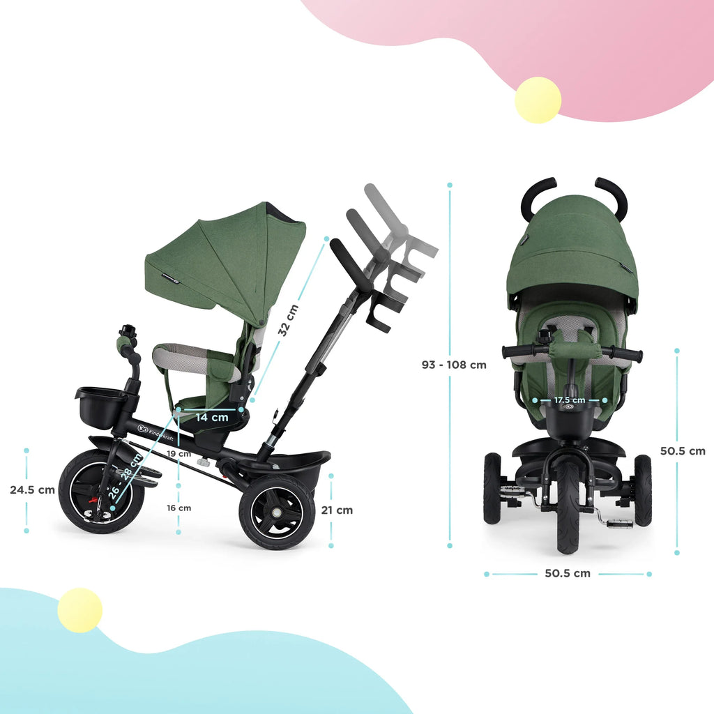 Kinderkraft SPINSTEP триколка зелена KRSPST00GRE by KinderKraft