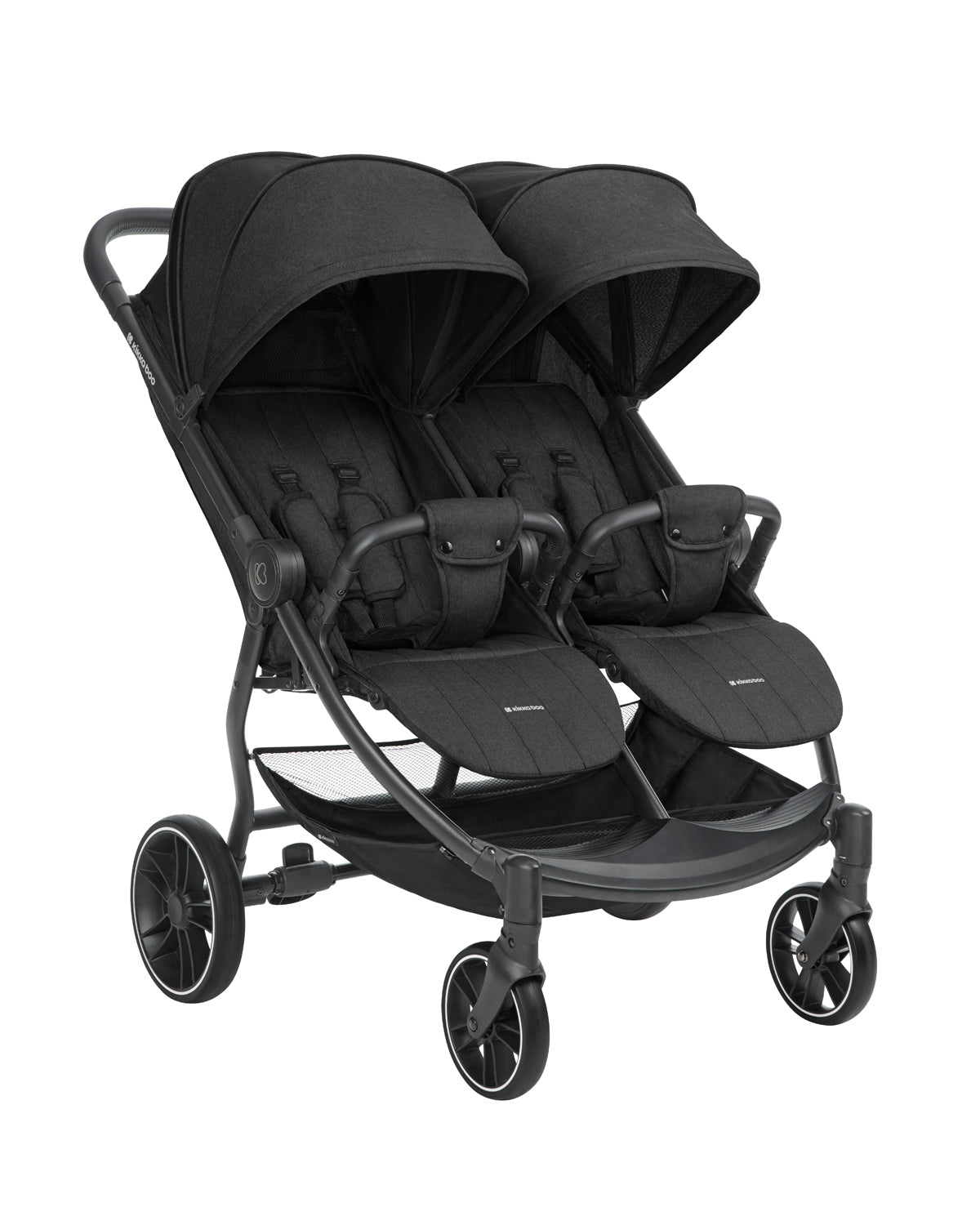 Количка за близнаци Happy 2 Black 2024 by Kikkaboo