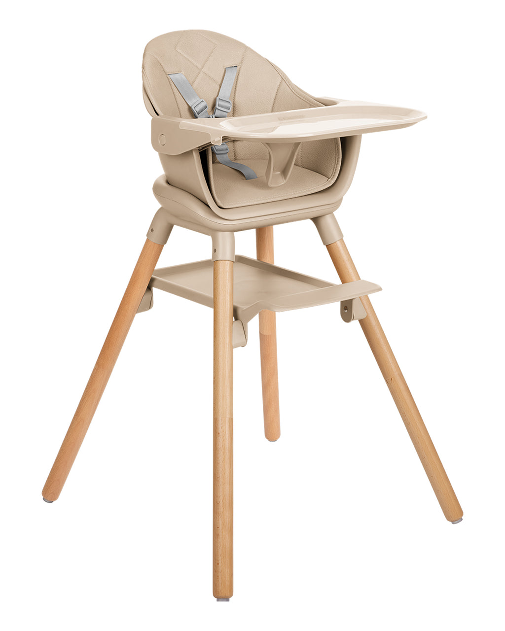 Стол за хранене 6в1 Woody Beige 2024 by Kikkaboo