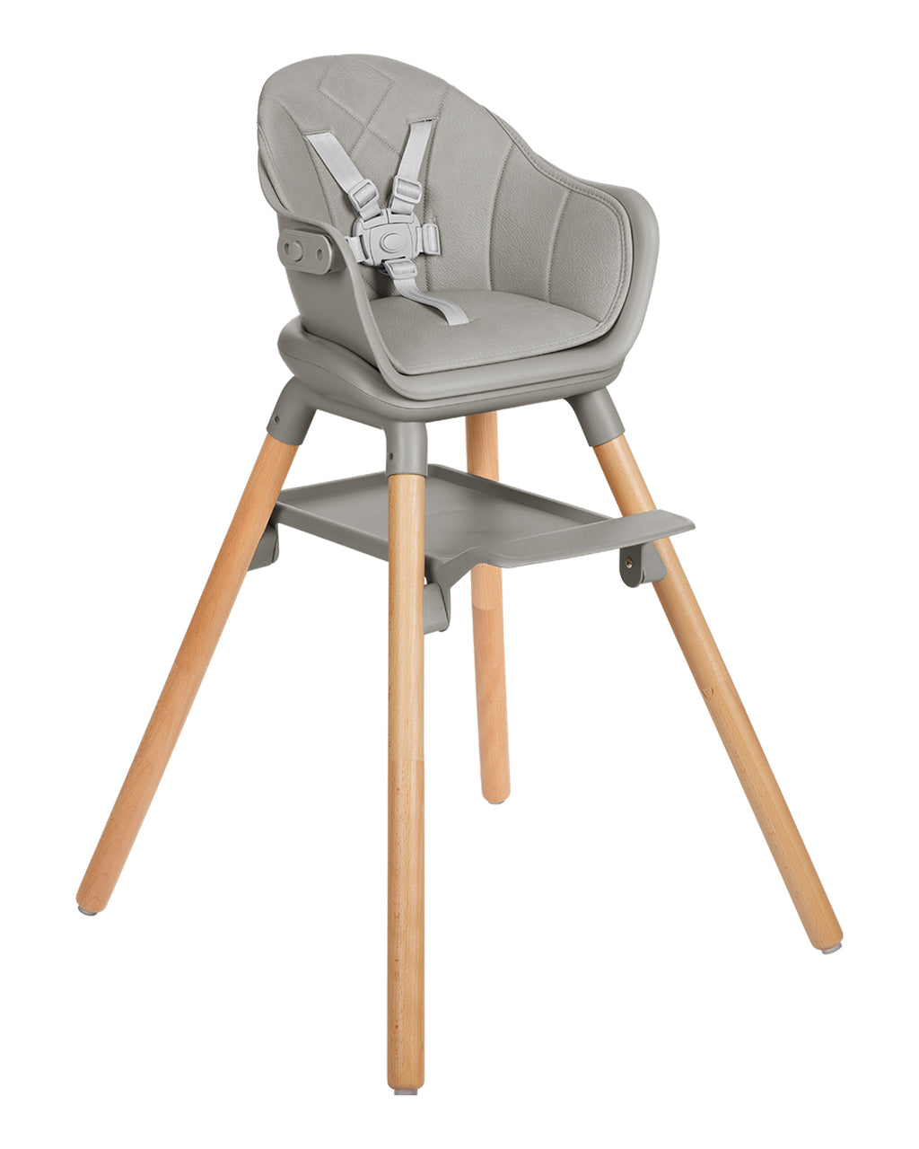 Стол за хранене 6в1 Woody Grey 2024 by Kikkaboo