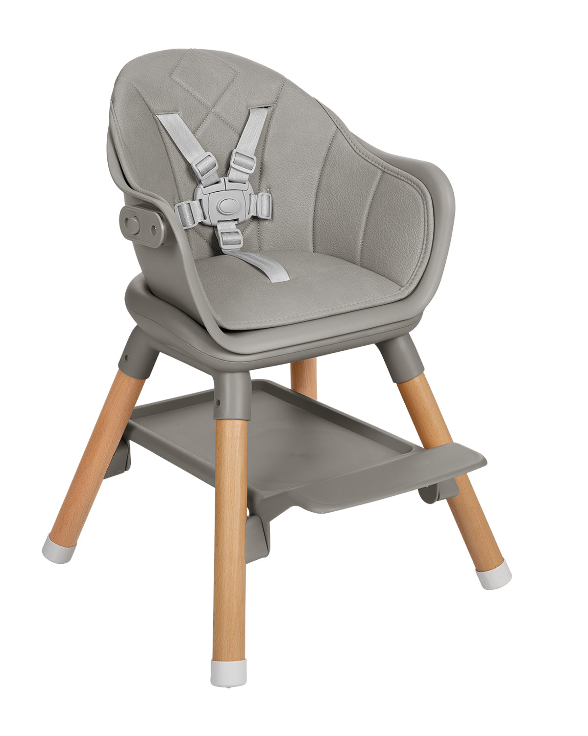 Стол за хранене 6в1 Woody Grey 2024 by Kikkaboo